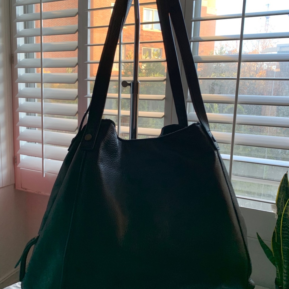 American Leather Co. black shoulder bag